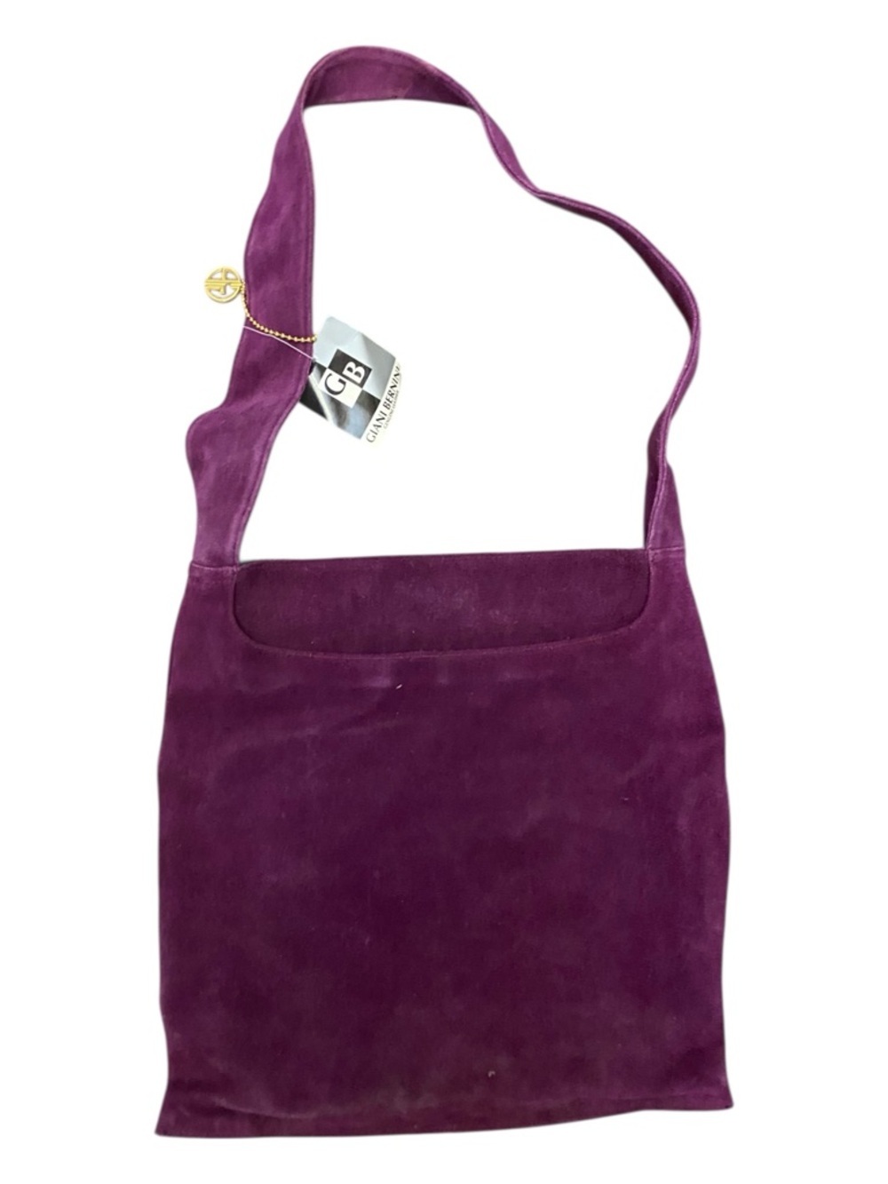 Giani Bernini Womens Plumb Purple Suede Crossbody Purse NWT Vintage Y2k boho